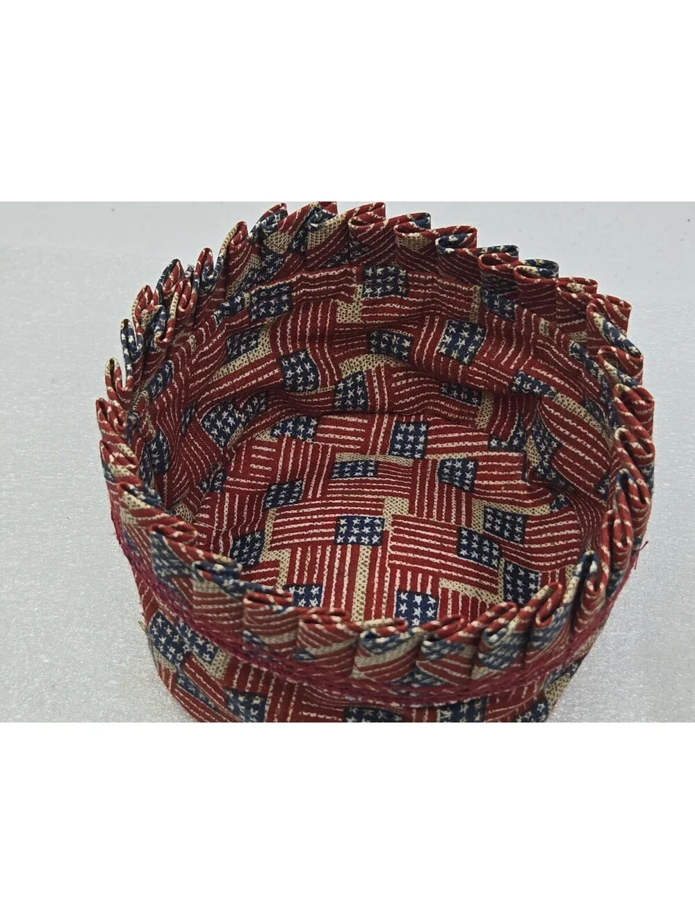 Longaberger 1997 Inaugural Basket Patriotic + Protector, Old Glory Flag Liner